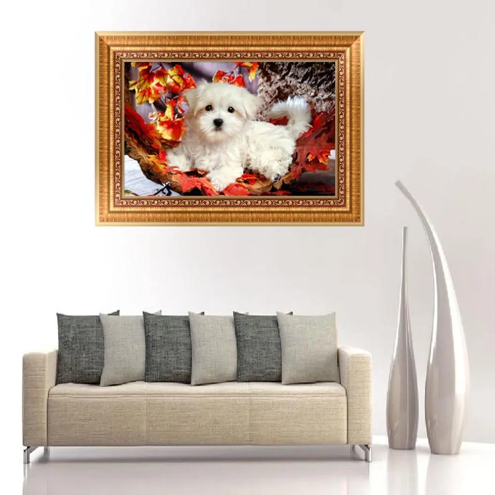Diamond Painting - Partial Round Drill - Dog(44*28cm)