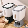 Rice Dispenser 22 Lbs Rice Storage Container Sealed Moisture Proof Cereal Dry Food Storage Container with Measuring Cup for Kitchen Pantry Organization