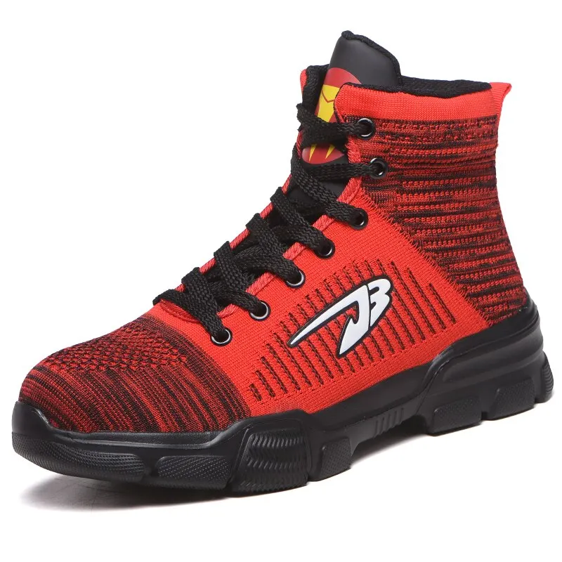 Indestructible Ryder Shoes Men and Women Work Safety Shoes Steel Toe Cotton High-Top Ankle Boots Puncture-Proof Work Sneakers