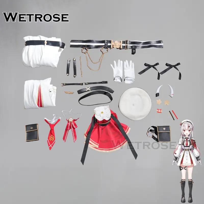 [Wetrose] In Stock Hololive JP Vtuber Nakiri Ayame Military Uniform New Outfit Cosplay Costume