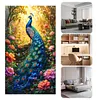 Peacock - Full Embroidery 3 Strands 11CT Stamped Cross Stitch - 40*70CM - Large Size
