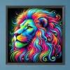 Diamond Painting -DIY Round Drill Colorful Lion(40*40CM)