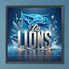 Diamond Painting-DIY Full Round Drill Detroit Lions(40*40 CM)