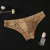 Low-waist ice silk transparent sexy U-convex briefs
