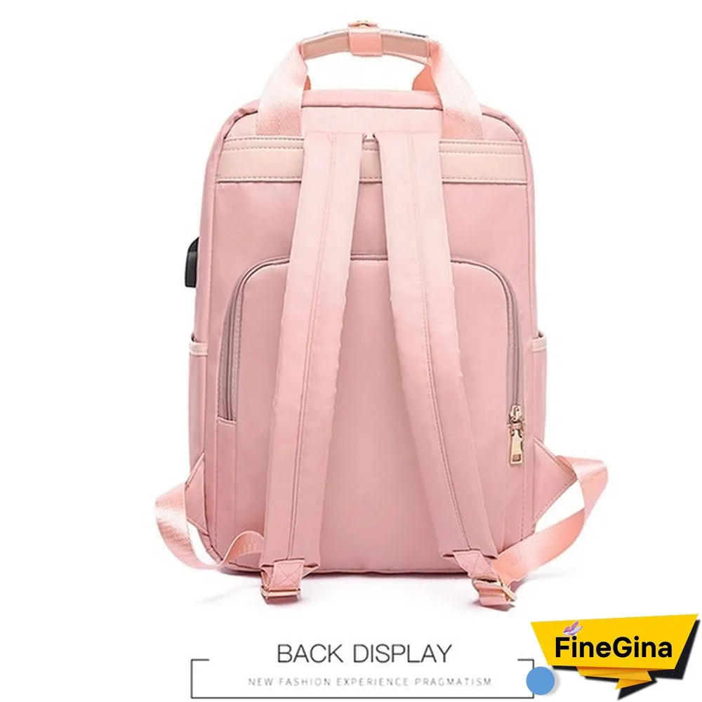 Fashion Anti-theft Bag Travel Waterproof Backpack Women Large Capacity Business USB Charge Laptop Backpack Leisure bag Laptop bag 13 13.3 14 15 15.6inch