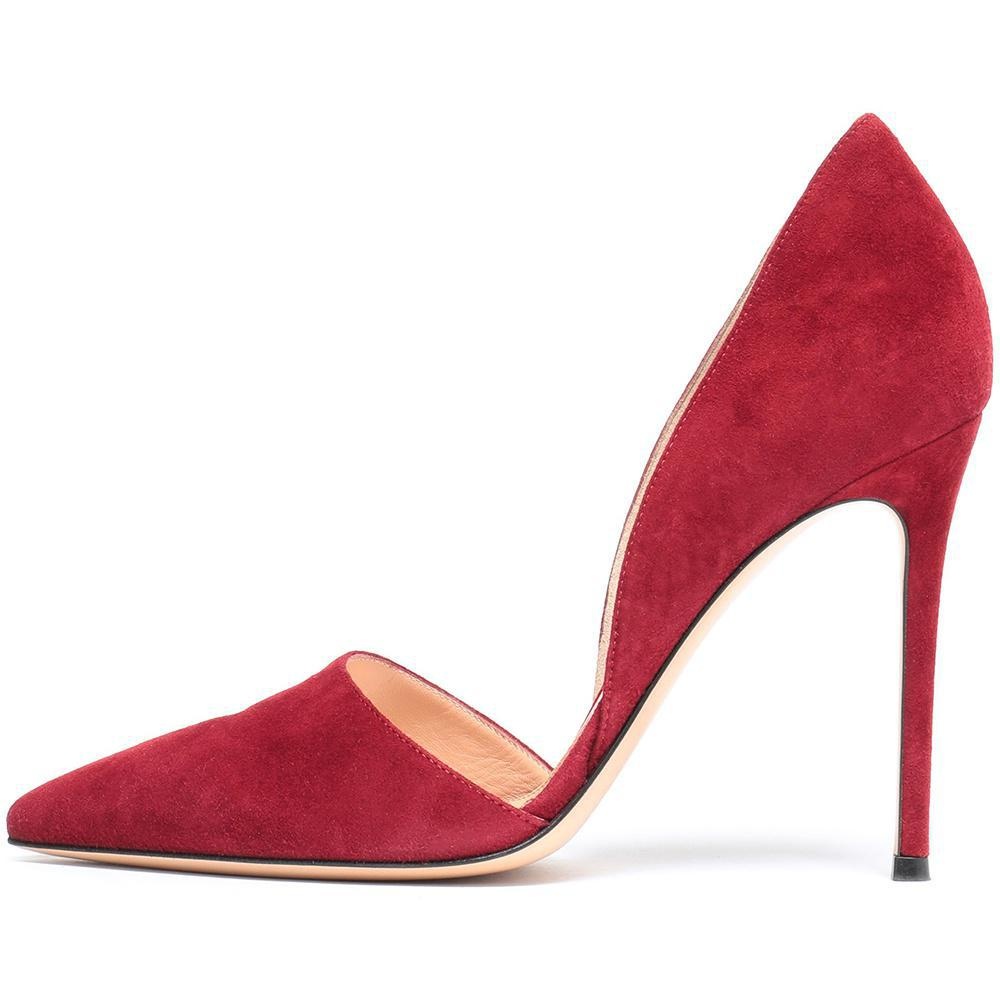 GOOSHOE Plus Size Pointed Toe Extreme Red Beige Heel Stiletto Womens Pumps 12cm High Heels Women Shoes Woman