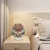 (US Local)5D DIY Special Shape Diamond Painting Desk Ornament Gorgeous Flower Decor Kit