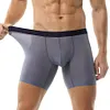Men's Ice Silk Underwear Sexy Bulge Puch Low Rise See Through Boxer Briefs Thin Cool Boxers Shorts