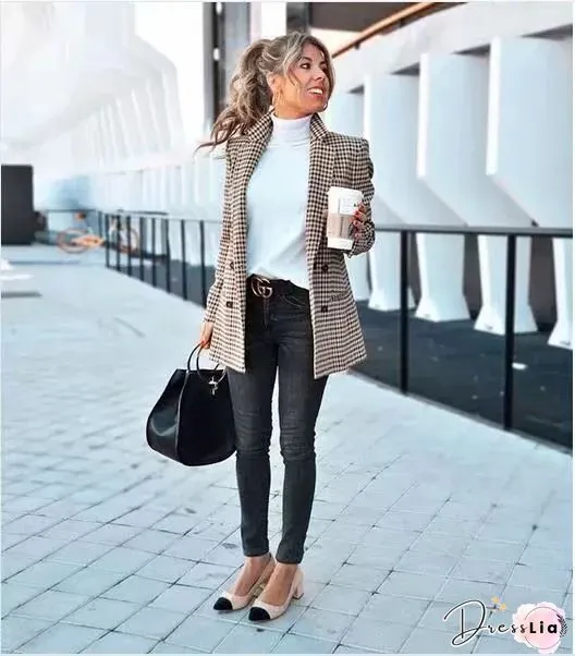 Casual Lapel Collar Blazer
