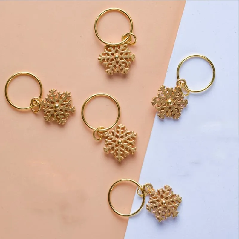 Hair Braid Coin Leaves Retro Colorful Beads Pendant Charms Rings Clip Headband for Pierced Hip-hop Braiders Leaves Accessories