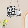 2pcs/set DIY Panda Owl Hanging Mirror Diamond Art Wall Door Decoration Kit