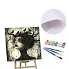 (US Local)Paint By Numbers Kit On Canvas DIY Oil Art Girl Picture Home Wall Decor40x40cm