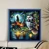 Owl Castle-11CT Stamped Cross Stitch 40*40cm