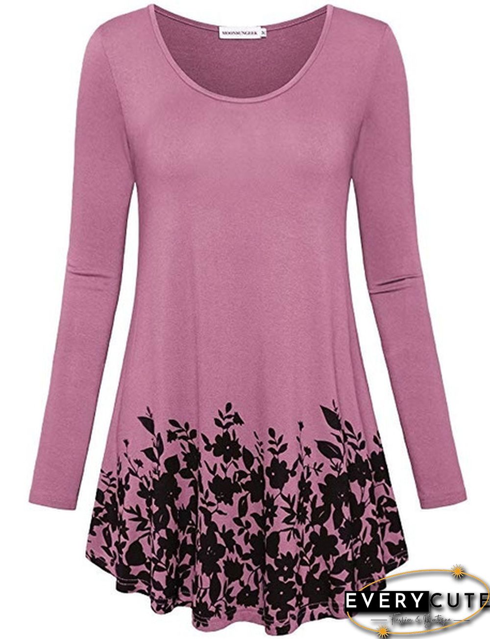 Women Autumn Fashion Floral Printed Tunics Women Basic Long Sleeve Casual Tops T-Shirt