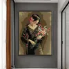 Smell Flower Beauty 2-14CT Stamped Cross Stitch 44*61cm/17.32*24.02in(Big Size)