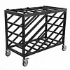 [US Local Warehouse] Ball Cart with Wheels Rolling Basketball Rack with Lockable Lid Balls Storage Locker for Volleyball Gym Recess Soccer Playground