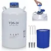 [US Local Warehouse] 20L Liquid Nitrogen Tank Cryogenic Container with 3 Canisters & Carry Bag Liquid Nitrogen (LN2) Dewar for Beauty Industry Semen Preservation