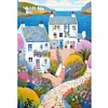 (Big Size)Colorful Houses On The Coast - 14CT Stamped Cross Stitch - 40*60cm - Landscape