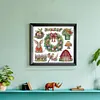 Christmas Wreath With Bunny-14CT Stamped Cross Stitch 51*44cm/20.08*17.32in