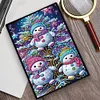 (US Local)50-Page A5 Christmas Snowman Diamond Painting Notebook for Adult Holiday Gift