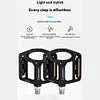Double DU Bicycle Pedal Waterproof Alloy Pedal Anti-Slip Widened Nail Pedal