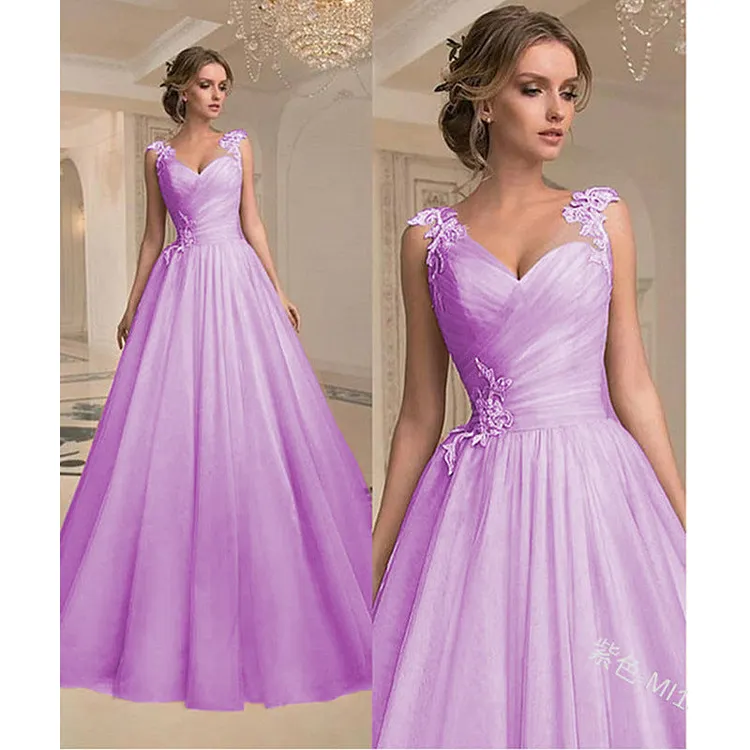 Prom Dresses Autumn Women 'S Dress V-neck Fashion Mesh Dress Formal Dress