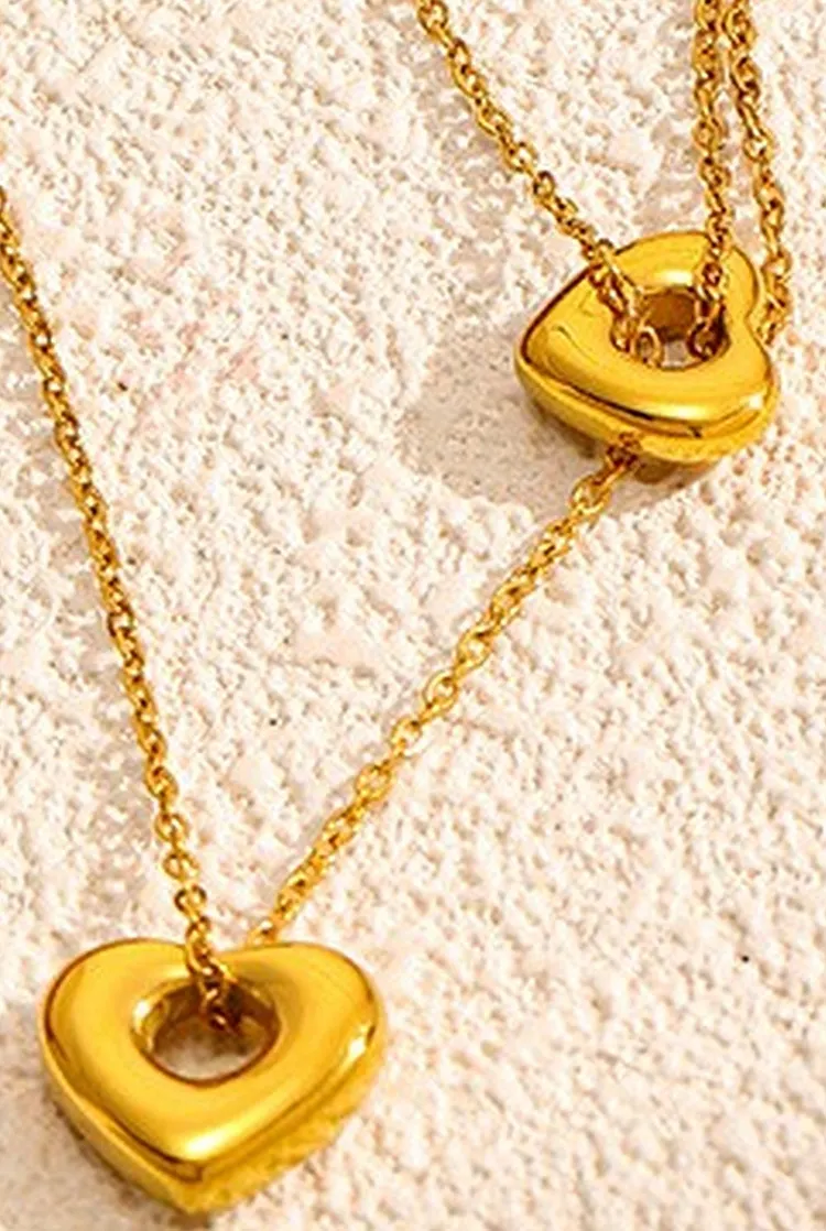 Stainless Steel Layered Necklace Women's Collarbone Chain for Stacking