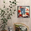 Diamond Painting -DIY Round Drill Flower Cowboy Boots(40x40cm)
