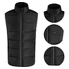 15 Heating Zones Electric Heated Vest with Light USB Thermal Waistcoat Clothes