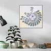 DIY Peafowl Special Shaped Diamond Painting Cross Stitch Clock Home Decor