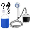 Portable Camping Shower Set with Hose Bucket Handheld Water Pump for Camping Car