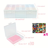 2-in-1 Diamond Art Storage Containers & Line-Up Tray, Upgrade Convex Point Bottom Design for Efficient Crafting DIY Diamond Art Accessories