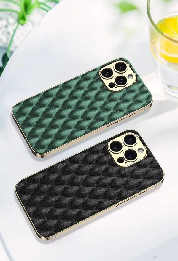 Apple Xiaoxiangfeng Mobile Phone Case Rhombus Leather Case
