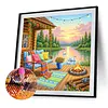 Diamond Painting -DIY Round Drill Lakeside Cabin