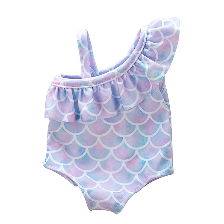 For 12"-16" Full Body Silicone Baby Girl Doll Swimsuit 1-Piece Set Accessories