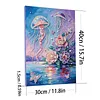 Flower Jellyfish DIY Pearl Painting Kit with Frame 30x40cm Pearl Gem Paintings Picture Arts Craft for Adults Beginners Gift Home Wall Decor