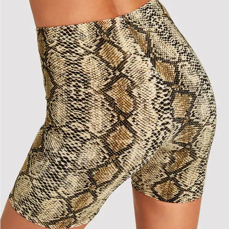 Churchf Churchf New Fashion Sexy Leopard Print Snake Wrap Hip Shorts Tipants