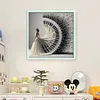 (US Local)Girl-11CT Stamped Cross Stitch Kit(40x40cm)
