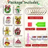 8PCS DIY Diamond Painting Art Santa Wine Glass Charms Snowman Wreath Pendant Kits