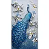 Peacock - 9CT Full Beaded Cross Stitch Kit(30x56cm)