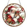 Diamond Painting Acrylic Christmas Santa Claus Elk Diamond Art Pendant Wall Decor