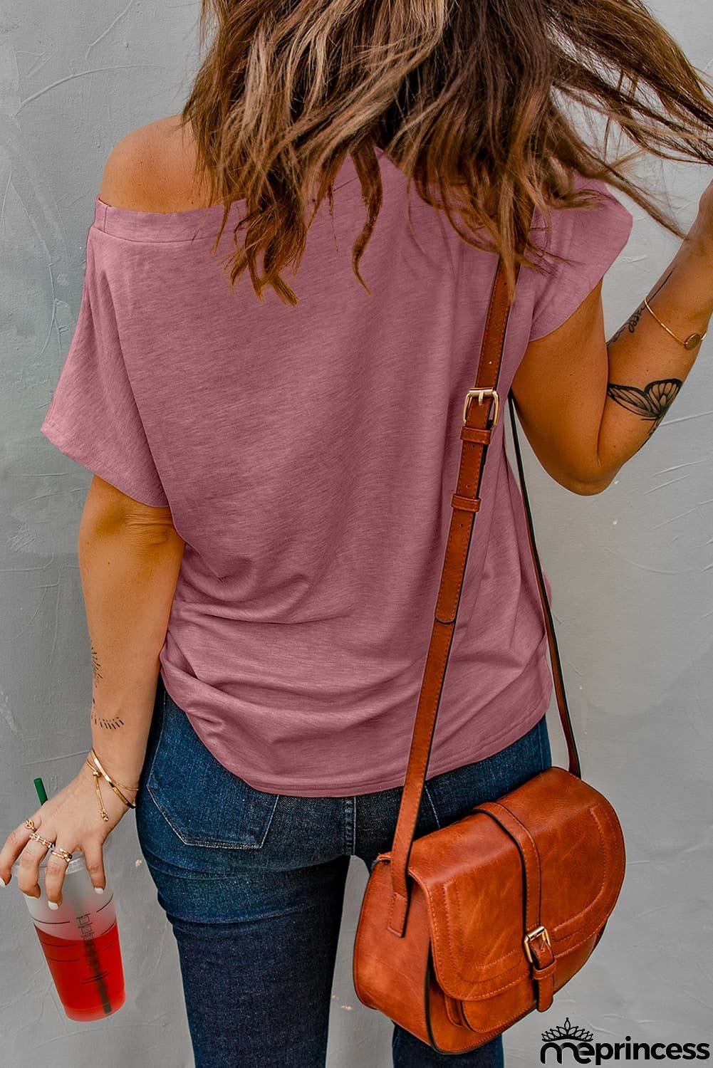 Capped Sleeve Round Neck T-Shirt