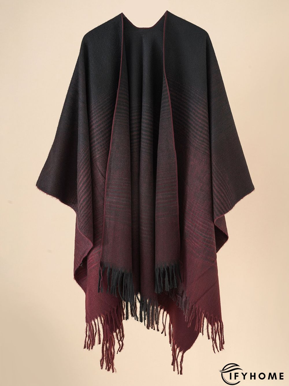 Home Outdoor Casual Gradient Color Striped Pattern Shawl Scarf Autumn Winter Warm Accessories | IFYHOME