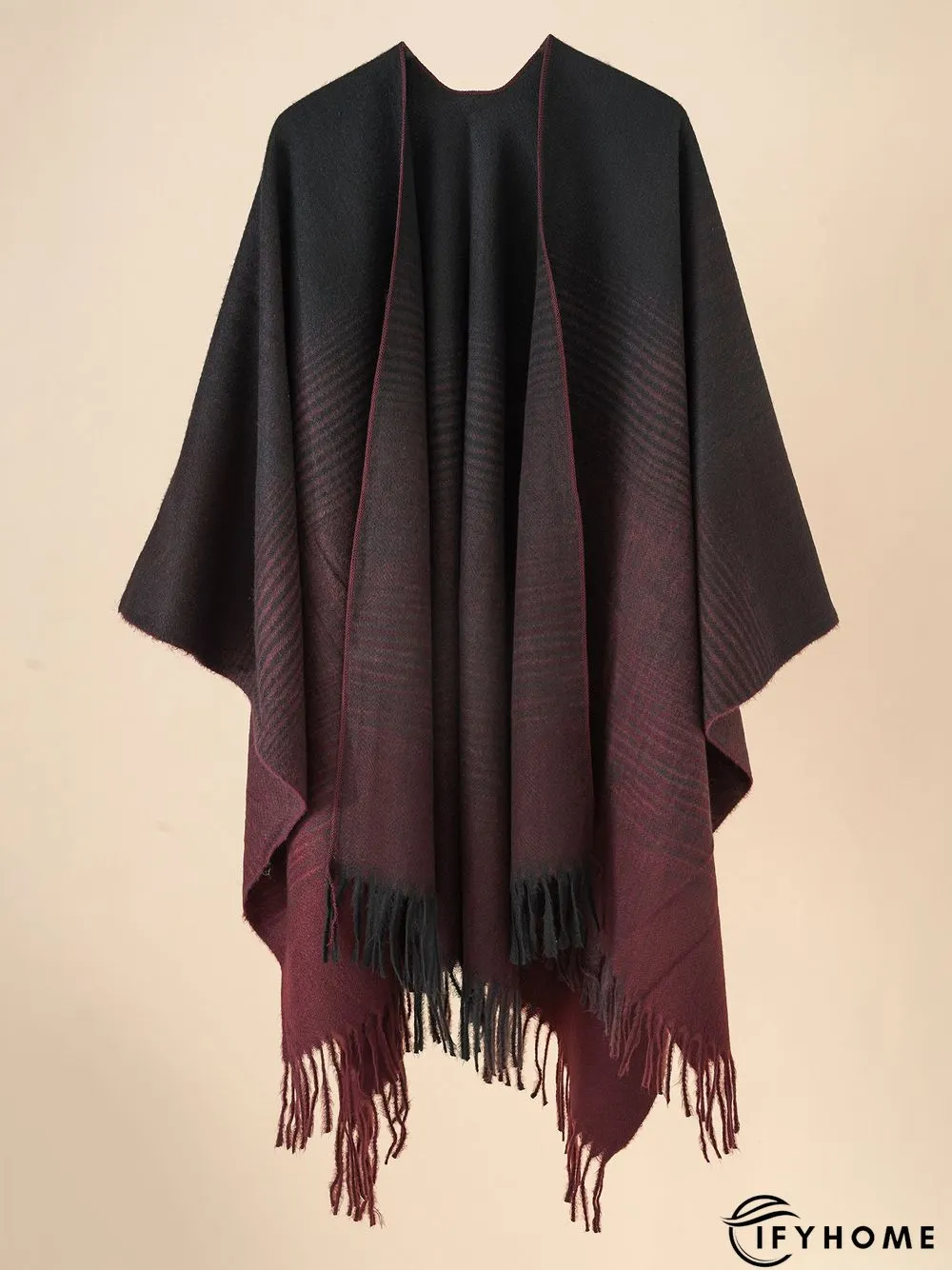 Home Outdoor Casual Gradient Color Striped Pattern Shawl Scarf Autumn Winter Warm Accessories | IFYHOME
