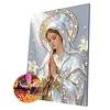 (30x40cm)DIY Virgin Mary Framed Handmade Pearl Painting Art Craft Kit Living Home Decor