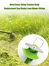 Metal Grass String Trimmer Head Replacement Saw Blades Lawn Mower Fittings