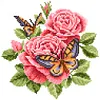 Butterfly - Partial Embroidery 9CT Stamped Cross Stitch Bead Embroidery - 27*27CM