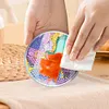 (US Local)[Upgrade]4Pcs Acrylic Special Shape River DIY Waterproof Diamond Painting Coaster