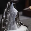 Xiaoling Backflow Incense Burner, Ceramic Waterfall Incense Holder, Decorative Incense Fountain, Inscent Stick Stand Censer, Interior Decoration for Home Decor, Desk Decor