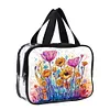 DIY Diamond Art Rhinestone Makeup Bag Crystal Transparent PVC Storage Pack Kit